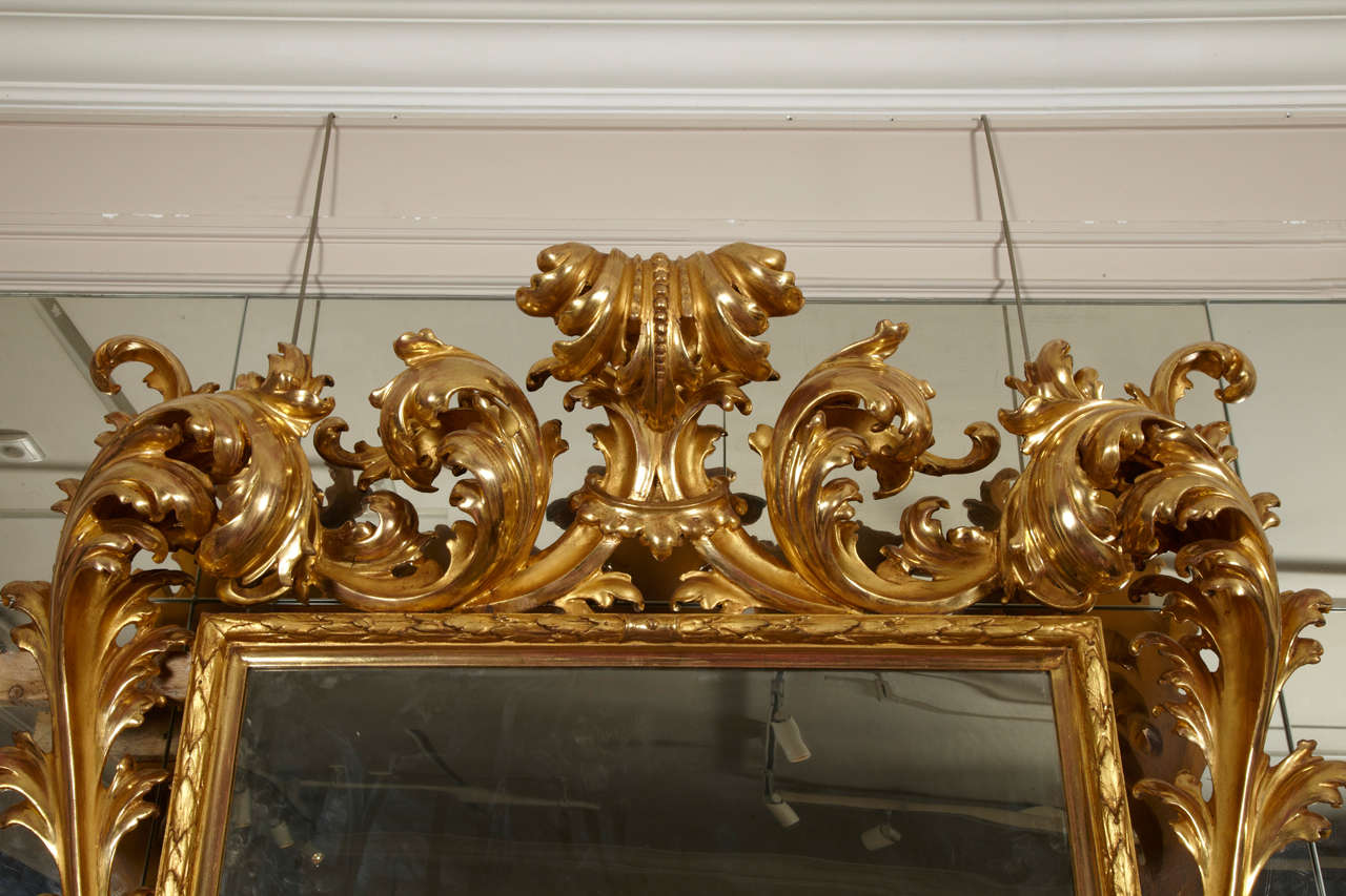 Fantastic Pair Of 18th Century Giltwood Mirrors In Excellent Condition In Saint-Ouen (PARIS), FR